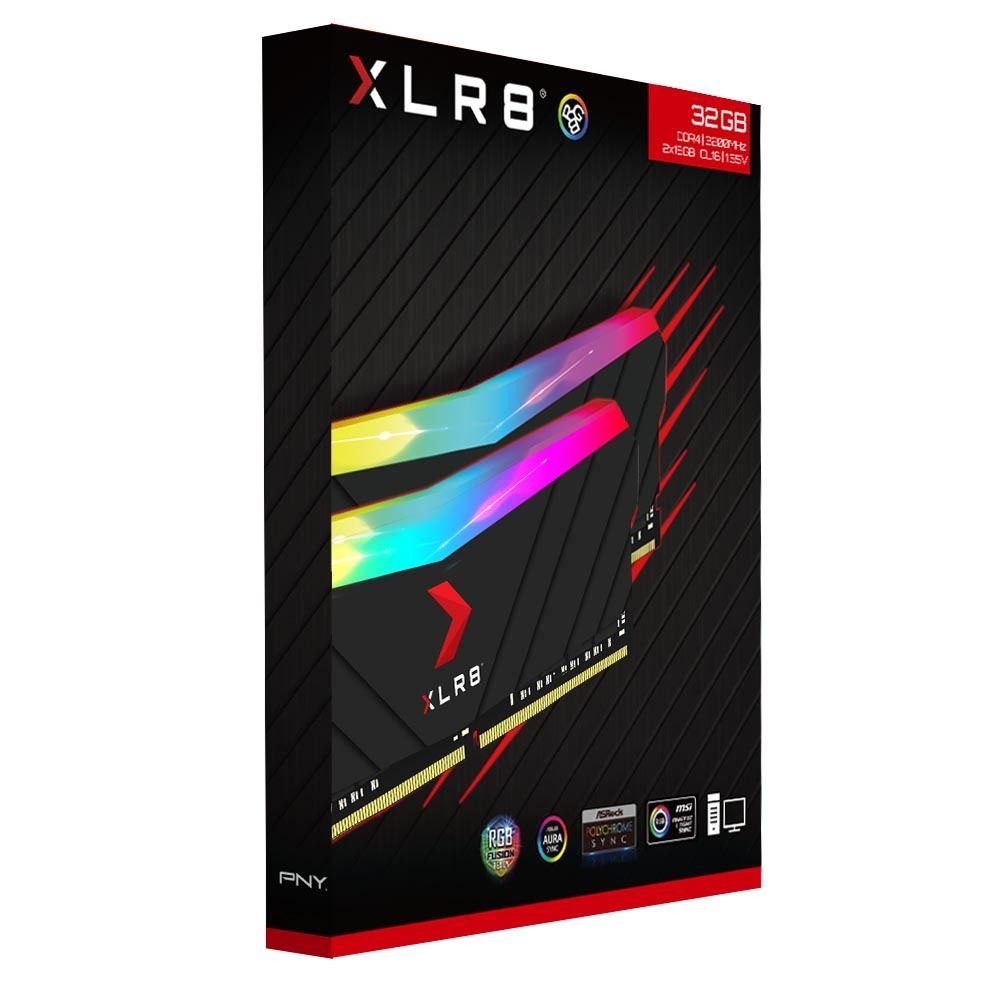 RAM PNY XLR8 32GB 2x16GB DDR4 3200MHz RGB