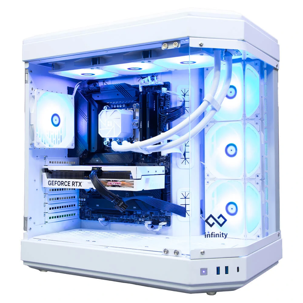 Case Infinity AQUA Premium Trắng EATX (Tặng 6 fan ARGB)