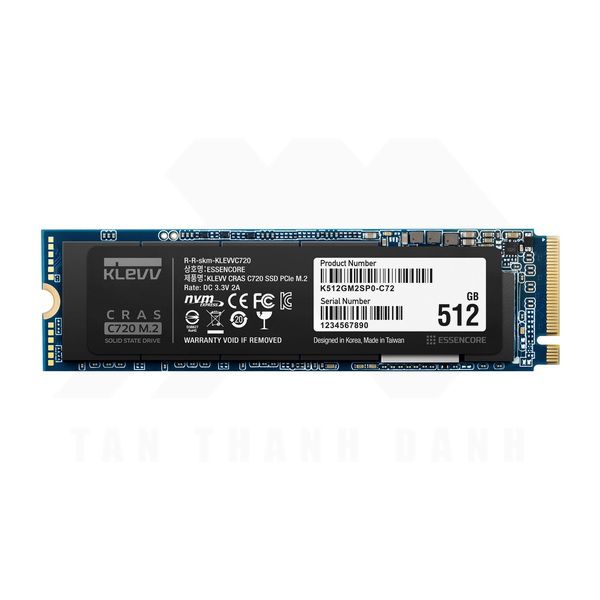 SSD KLEVV CRAS C720  – M.2, NVMe Gen3x4
