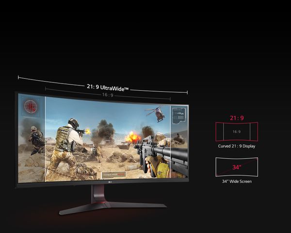  Màn hình cong LG 34GL750 34 inch IPS 144Hz G-Sync HDR chuyên game 