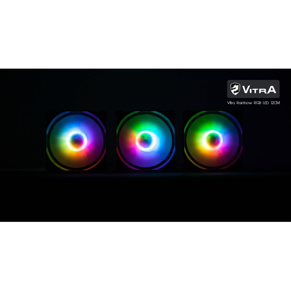 Bộ Fan Vitra Rainbow RGB Led 12Cm