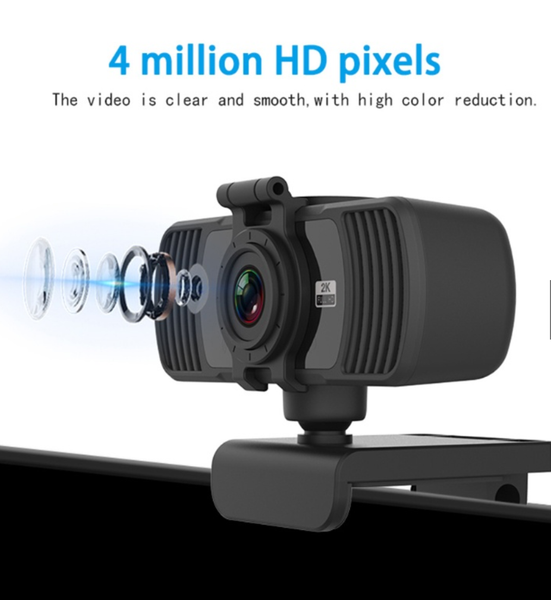  Webcam PCX độ phân giải 2K Tự Động lấy nét - Kèm Microphone Stereo 
