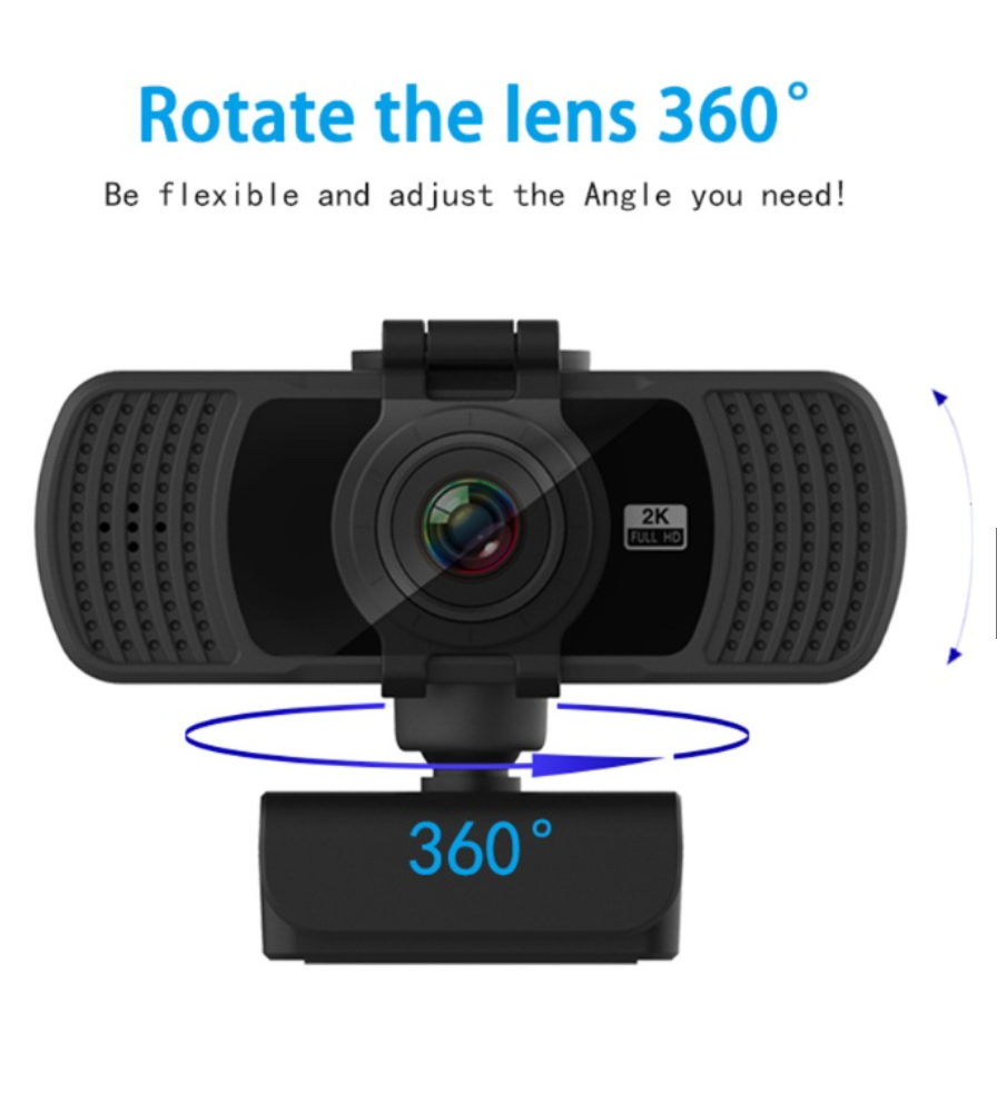 Webcam PCX độ phân giải 2K Tự Động lấy nét - Kèm Microphone Stereo