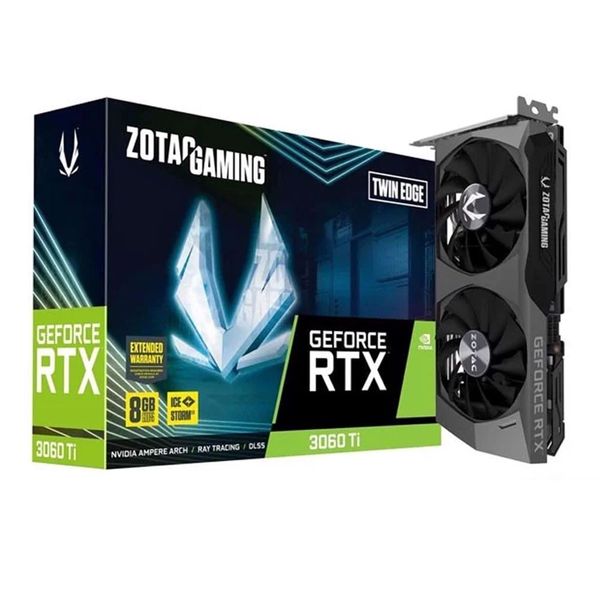  VGA Zotac RTX 3060 Ti 8GB GDDR6 Twin Edge 2 Fan (ZT-A30610E-10M) 