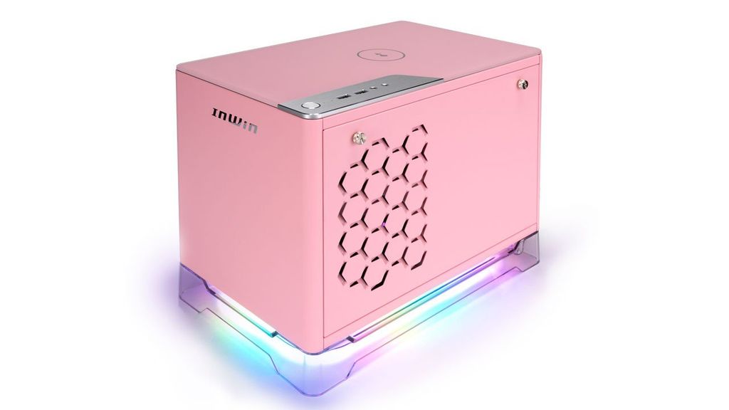 Case INWIN A1 Plus pink (ITX) Tặng nguồn INWIN 650W 80 PLUS Gold