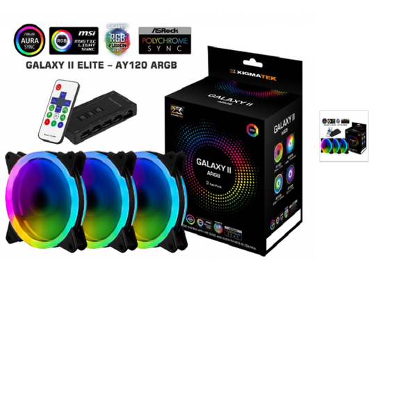  Fan XIGMATEK GALAXY II ELITE  AY120 ARGB 