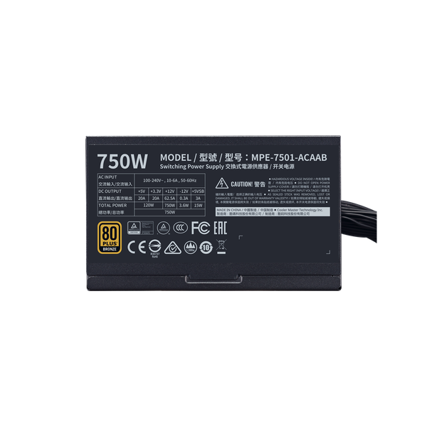  Nguồn máy tính Cooler Master MWE 750 BRONZE - V2 750W 