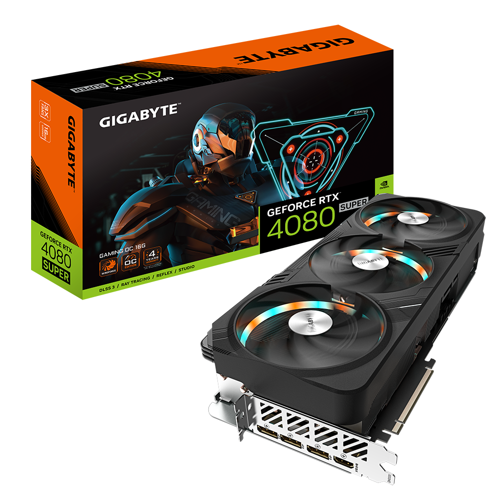 Card màn hình VGA GIGABYTE GeForce RTX 4080 SUPER GAMING OC 16G (GV-N408SGAMING OC-16GD)