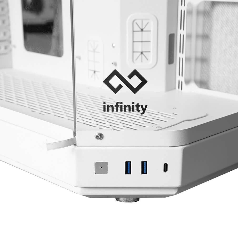 Case Infinity AQUA Premium Trắng EATX (Tặng 6 fan ARGB)