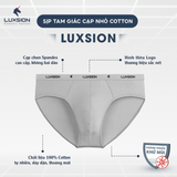  Quần Lót Nam Briefs Cotton Cạp 1.5 Luxsion Màu Ghi 