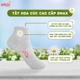  Tất Hoa Cúc Nữ Emax Cotton Tự Nhiên Thoáng Khí 