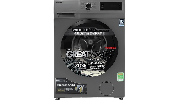 Máy giặt lồng ngang Toshiba Inverter 8.5Kg TW-BK95S3V(SK)