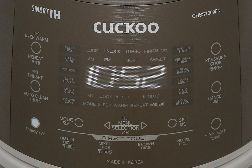Nồi cơm áp suất điện từ Cuckoo 1.8 lít CRP-CHSS1009FN