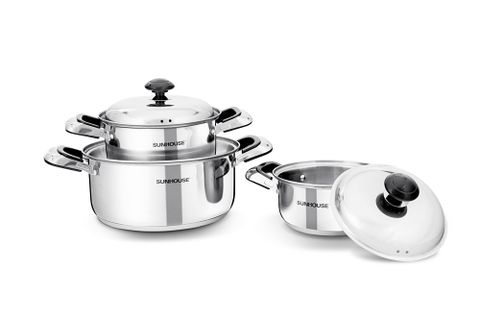 Bộ nồi inox 3 đáy SUNHOUSE SH333
