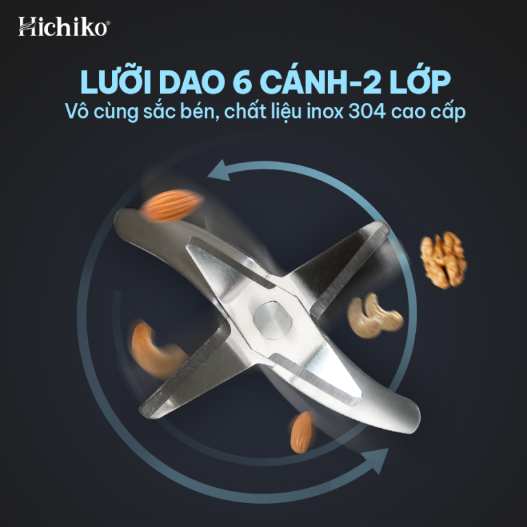 Máy làm sữa hạt 600ml 6in1 Hichiko HC-3503