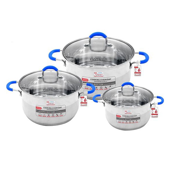 Bộ nồi inox 5 đáy Hasuka HSK-323