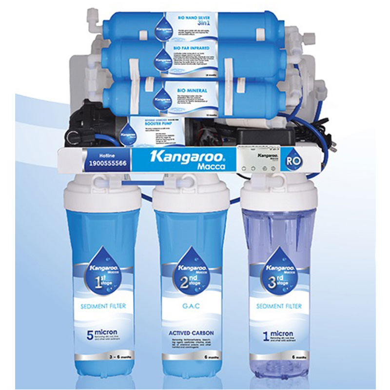 Máy lọc nước Kangaroo Macca KGMC09 - 9 lõi - không vỏ lắp âm tủ bếp