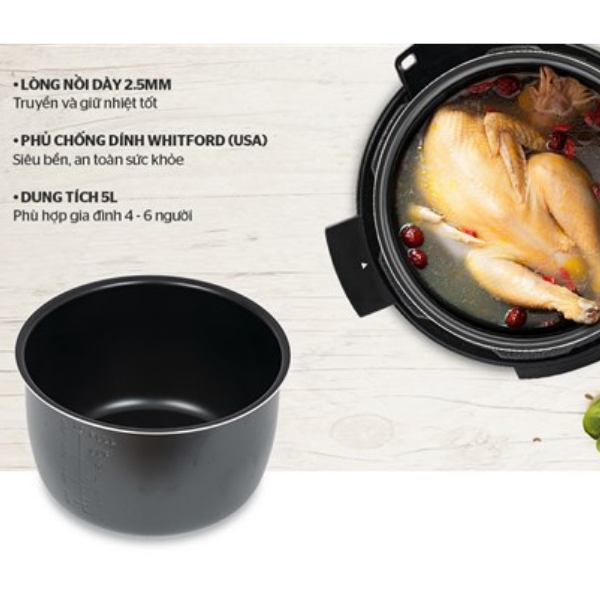 NỒI ÁP SUẤT ĐIỆN TỬ ĐA NĂNG SUNHOUSE MAMA SHD1588B