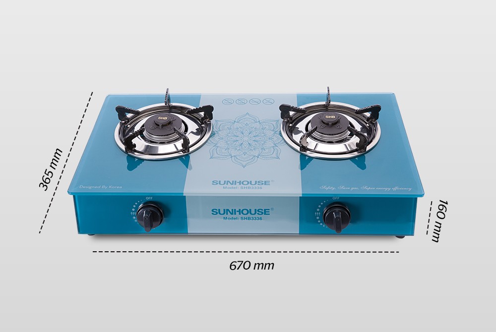 BẾP GAS DƯƠNG KÍNH SUNHOUSE SHB3336
