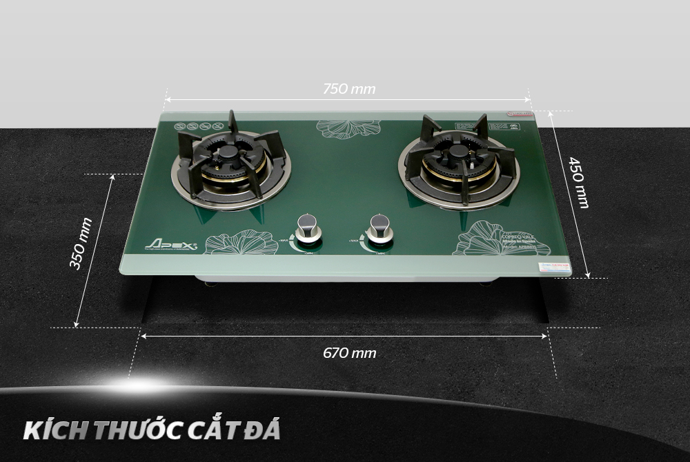 BẾP GAS ÂM KÍNH APEX APB8815