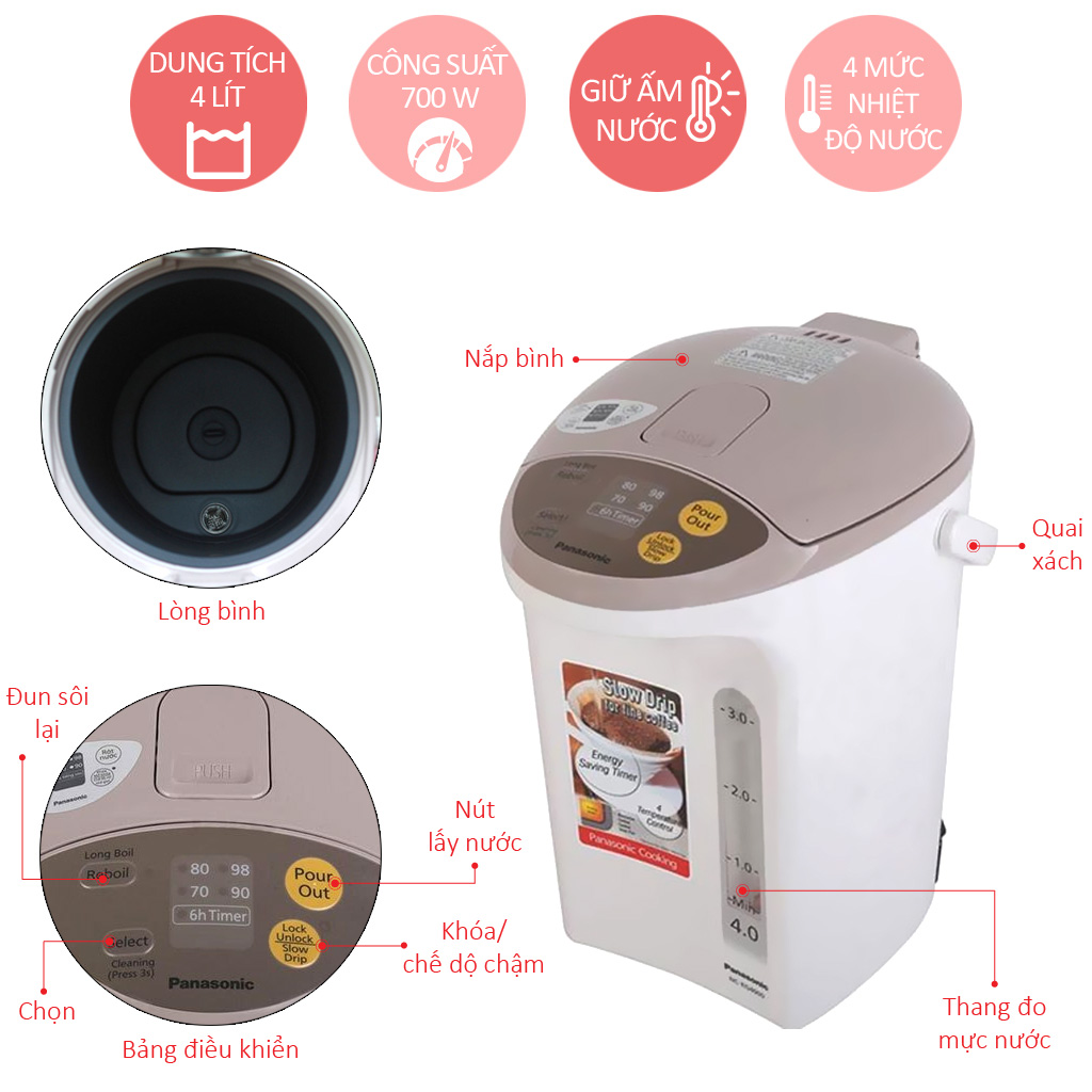 Bình thủy điện Panasonic NC-EG4000CSY