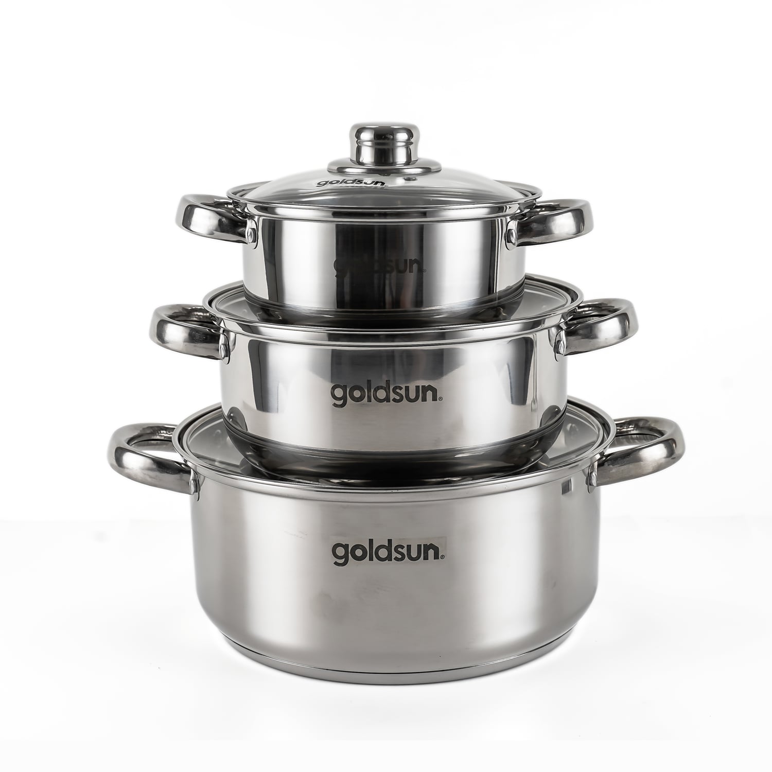 Bộ nồi inox 3 chiếc Goldsun GE35-3306SGMT (16-20-24 cm)