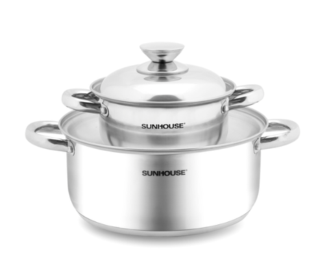 Bộ nồi inox 3 đáy SUNHOUSE SH332