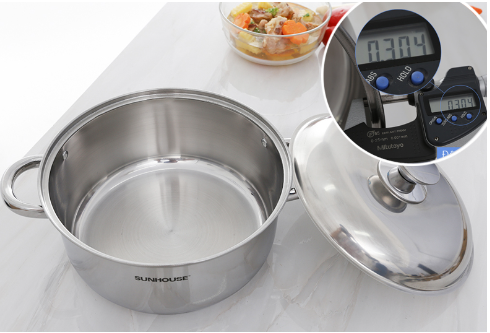 Bộ nồi inox 3 đáy SUNHOUSE SH332