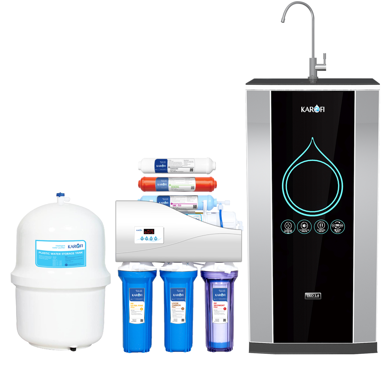 Máy lọc nước thông minh 8 lõi Karofi K8IQ-2