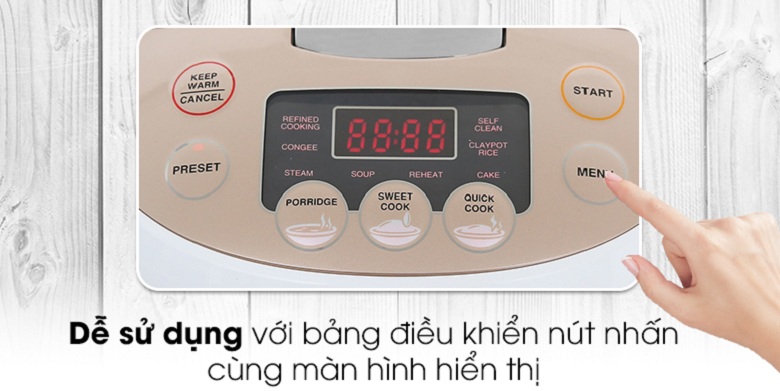Nồi cơm điện tử Sharp 1.8 lít KS-COM181CV-GL