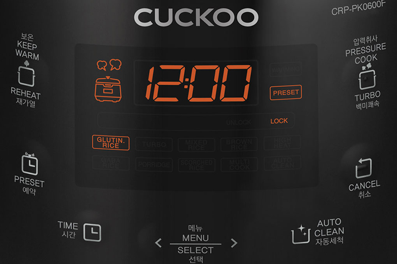 Nồi cơm áp suất điện tử cao tần Cuckoo 1.8L CRP-HUS1000F/BKRDVN