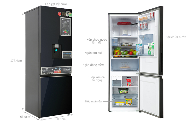 Tủ lạnh Panasonic Inverter 325 lít NR-BV361WGKV