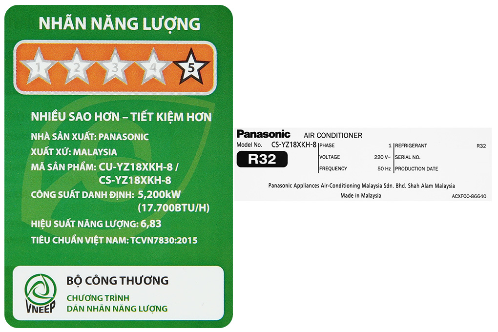 Điều hòa 2 chiều Panasonic 17700 BTU CU/CS-YZ18XKH-8