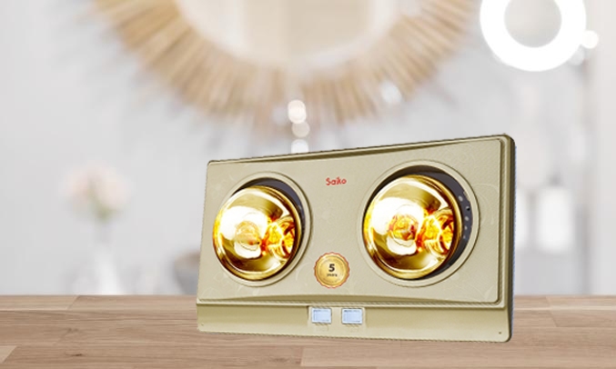 Đèn sưởi 2 bóng Saiko BH-252