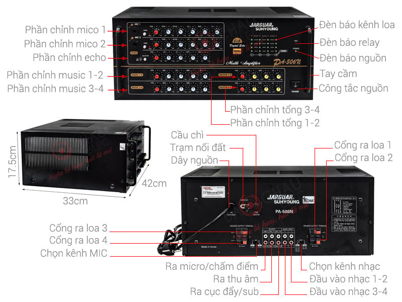 Amply Karaoke Jarguar PA-506N