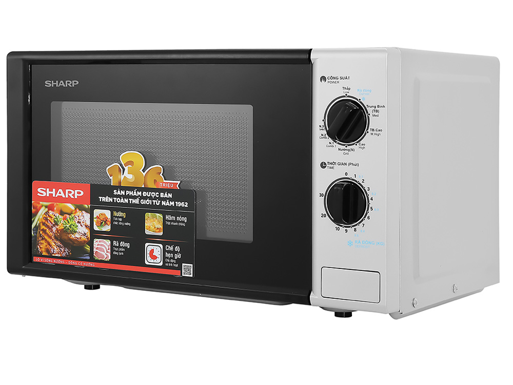 Lò vi sóng có nướng Sharp R-G225VN-BK 20 lít