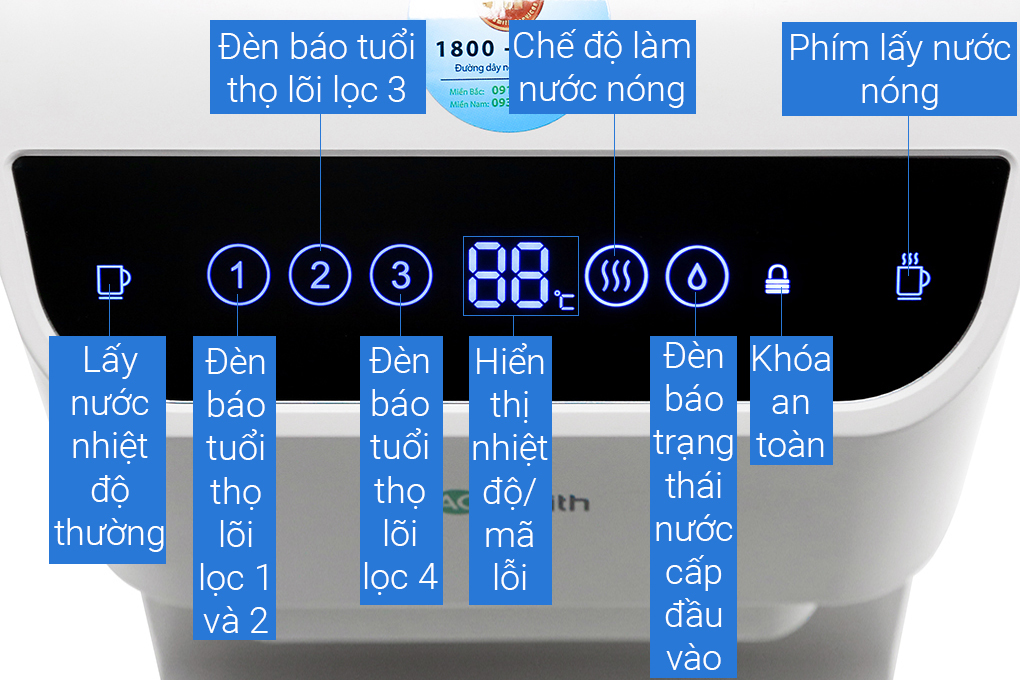Máy lọc nước RO có nước nóng AOSmith AR75-A-S-H1 3 lõi