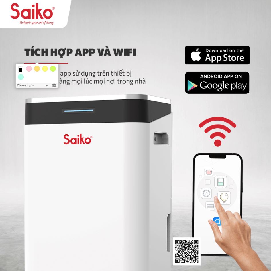 Máy hút ẩm không khí Saiko HDF-20 (20L)