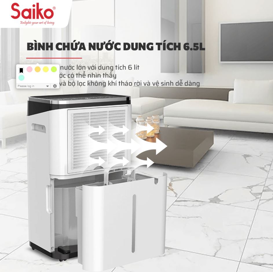 Máy hút ẩm không khí Saiko HDF-20 (20L)