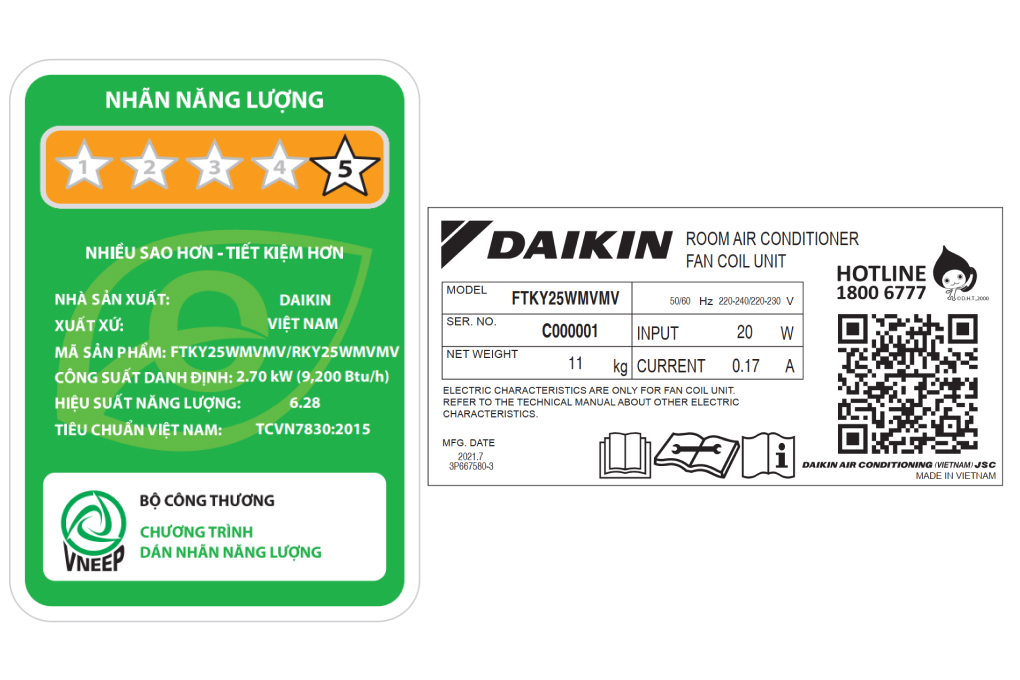 Máy lạnh Daikin Inverter 1 HP FTKY25WMVMV