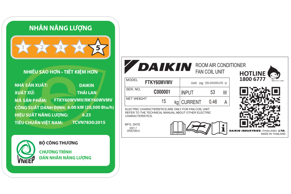 Máy lạnh Daikin Inverter 2.5 HP FTKY60WVMV