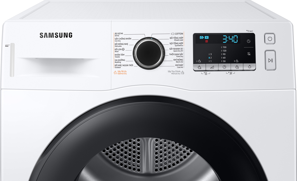 Máy sấy bơm nhiệt Samsung 9 Kg DV90TA240AE/SV