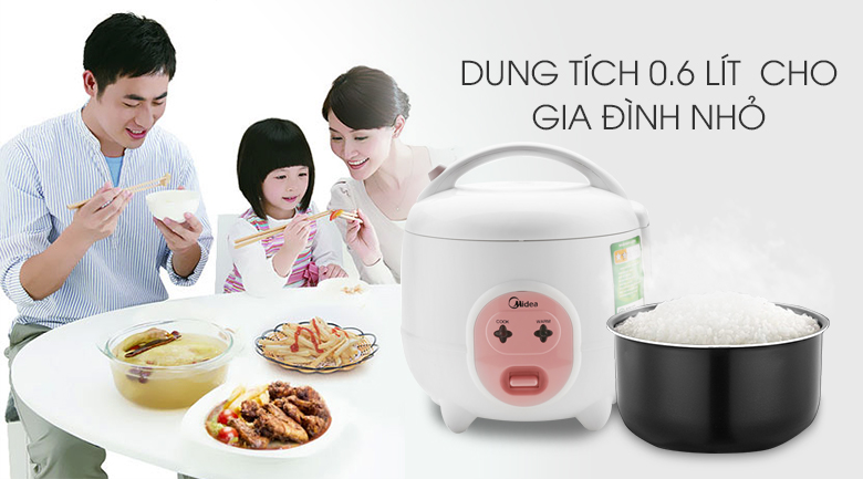 Nồi cơm điện Midea 0.6 lít CM06SA