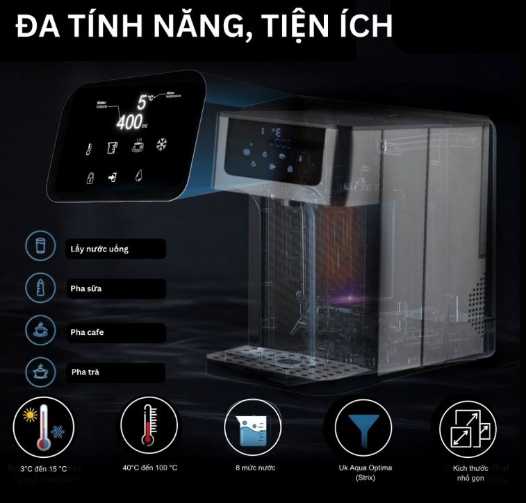 Bình thủy điện nóng lạnh Steiger STG 888