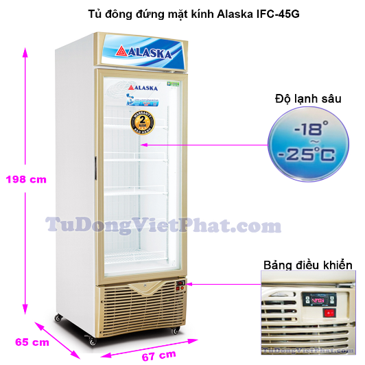 Tủ đông đứng Alaska IFC-45G