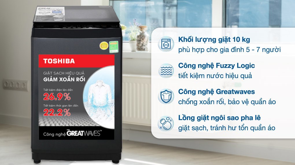 Máy giặt Toshiba 10Kg AW-M1100PV(MK)