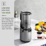Máy Ép Chậm OLIVO SJ196 Titanium Ép Trái Cây Nguyên Quả Động Cơ AC Cao Cấp Êm Nhất Thị Trường