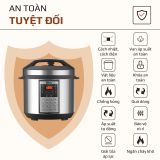 Nồi Áp Suất Điện Đa Năng OLIVO PC60 - 16 Chức Năng - Dung Tích 6L - Công Suất 1000W
