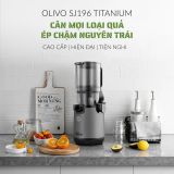 Máy Ép Chậm OLIVO SJ196 Titanium Ép Trái Cây Nguyên Quả Động Cơ AC Cao Cấp Êm Nhất Thị Trường