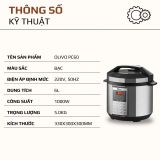 Nồi Áp Suất Điện Đa Năng OLIVO PC60 - 16 Chức Năng - Dung Tích 6L - Công Suất 1000W
